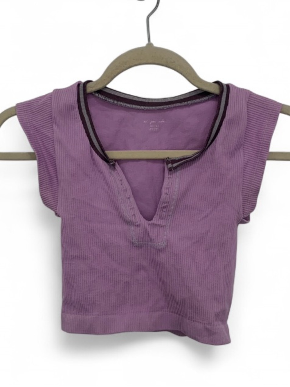 Out from Under Urban Outfitters Go for Gold Lavender Ribbed Seamless Crop Top